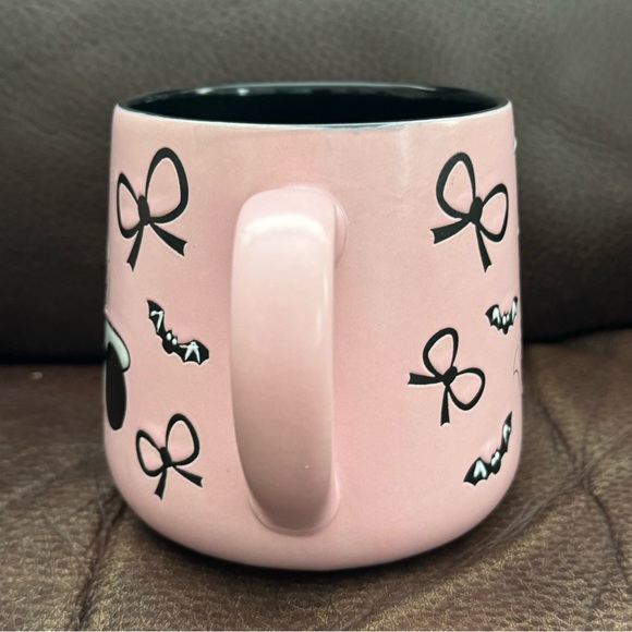 Disney Minnie Mouse Witch with Bats and Ribbons Pink Halloween Mug - Picture 5 of 12